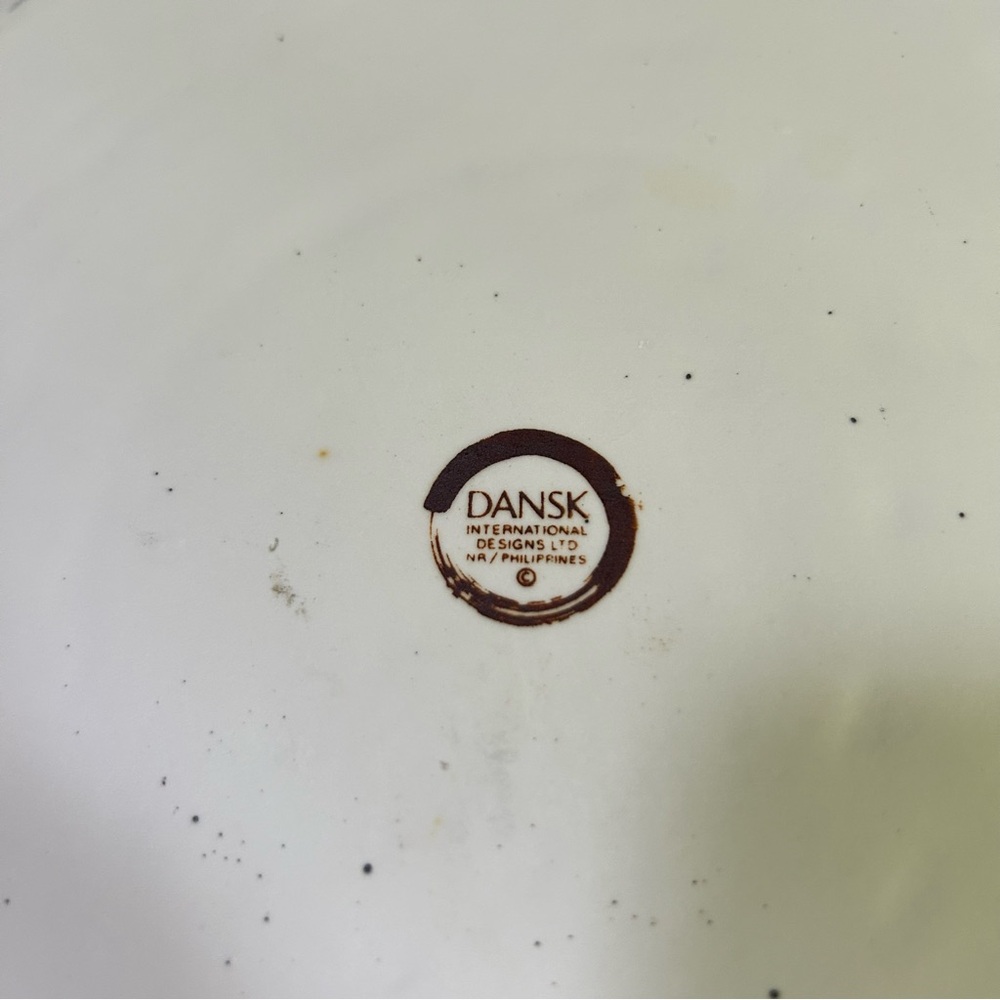 Dansk ~ Handpainted Floral Vintage Sage Song Deep 13” Round Platter - Picture 5 of 9
